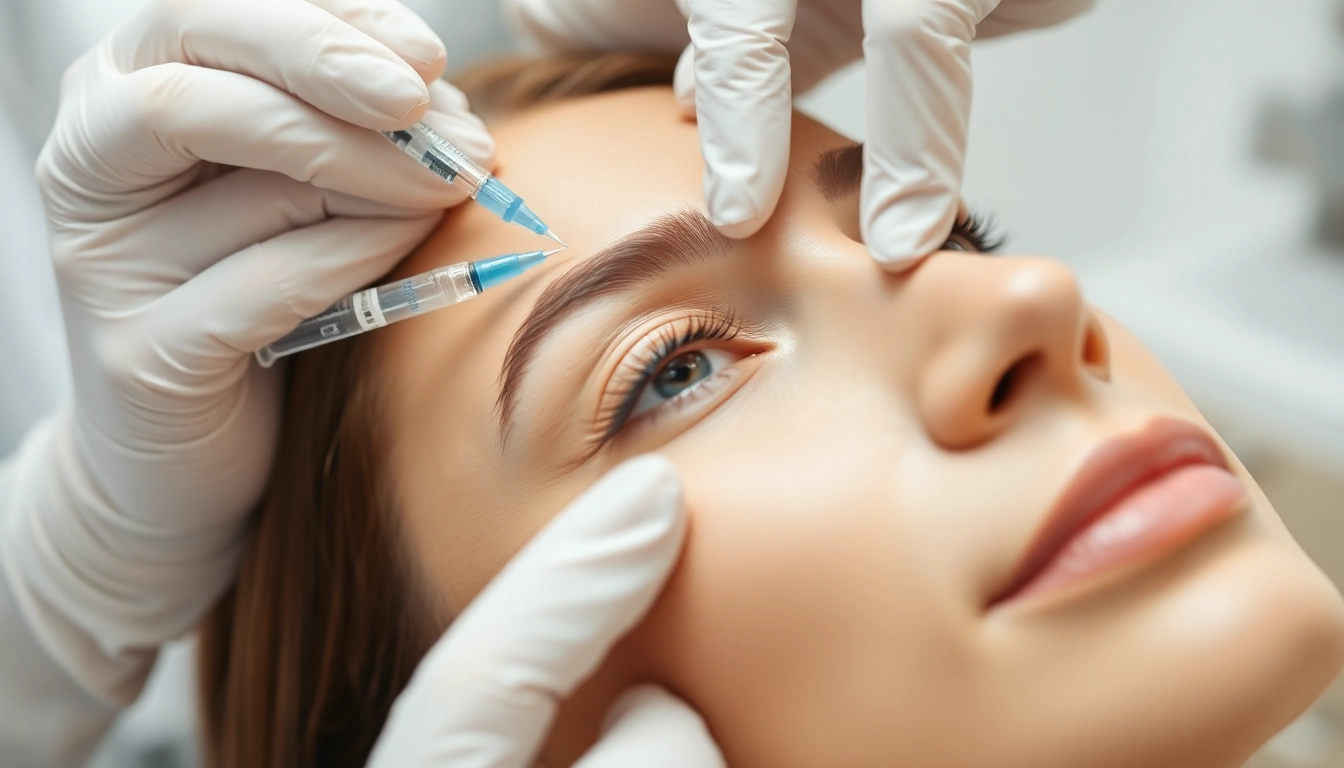 Botox Therapie in Zürich: Facharzt führt sichere Injektion für jugendliches Aussehen durch.