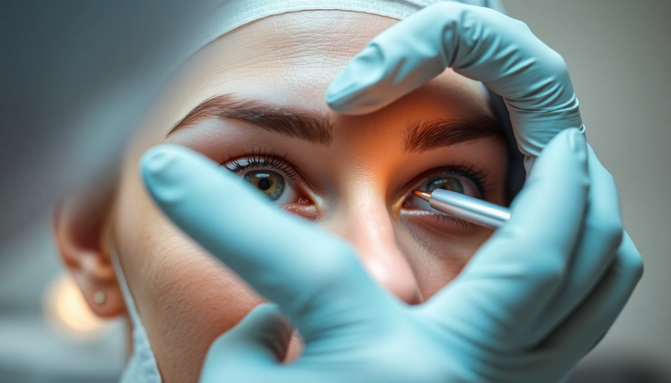 A skilled surgeon performs Oberlidstraffung Zürich to rejuvenate and open the eye area with minimal scarring.