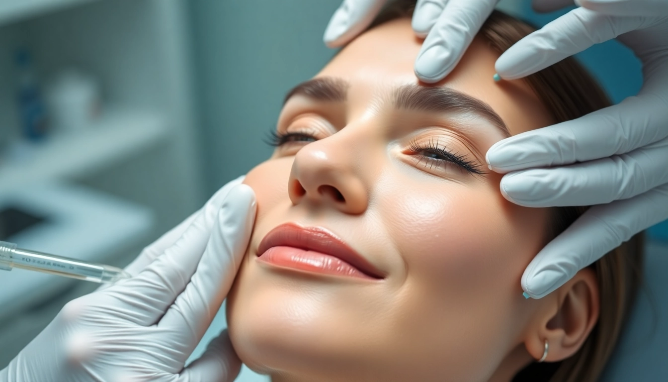 Botox Zürich: Woman receiving facial injection for youthful, smooth skin at a Zurich clinic.