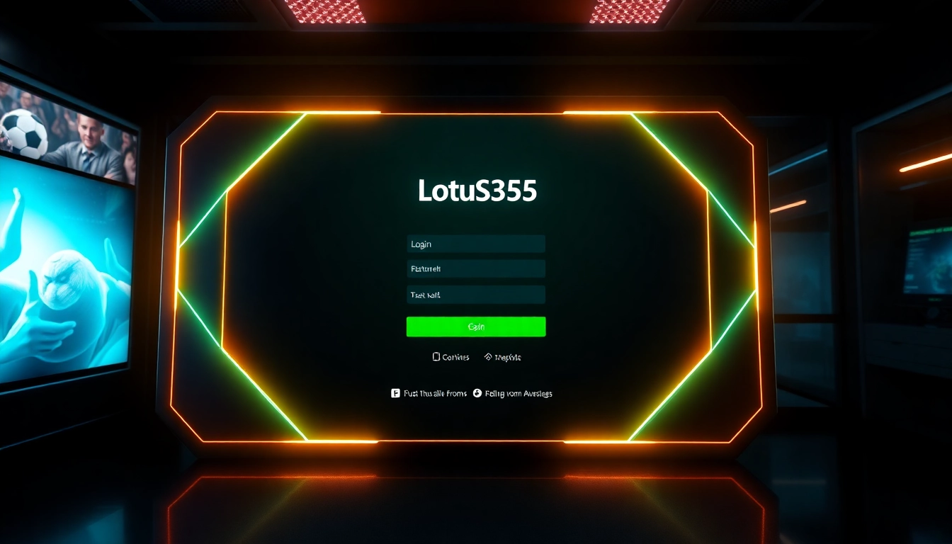 Secure Lotus365 ID login portal with modern design, vibrant colors, and betting icons emphasizing trust and online gaming experience.