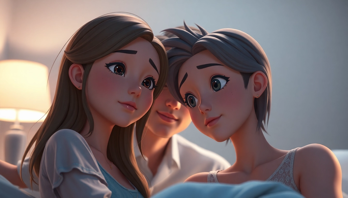 Engaging NSFW AI-generated scene with hyper-realistic adult characters showcasing detailed visuals and emotional depth for responsible creative use.