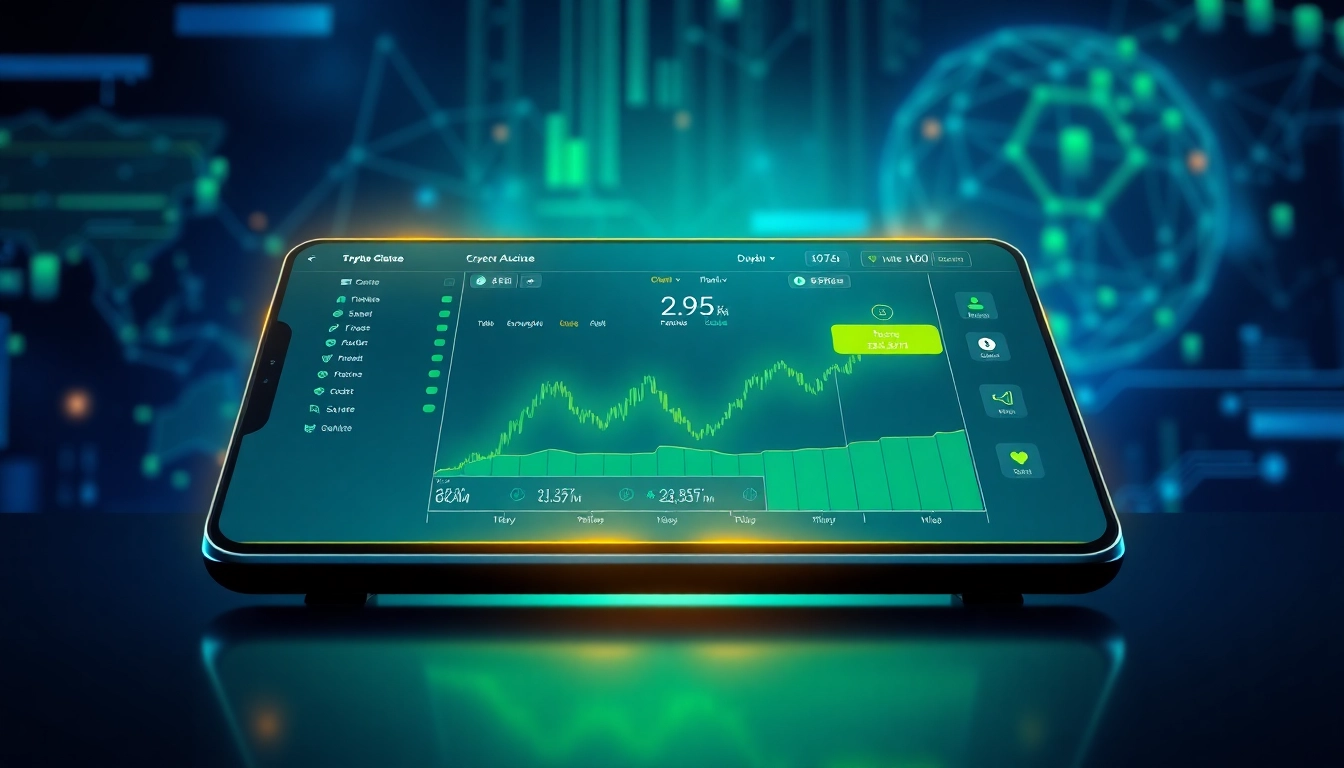 Professional trader executing transactions on a high-tech crypto exchange platform showcasing