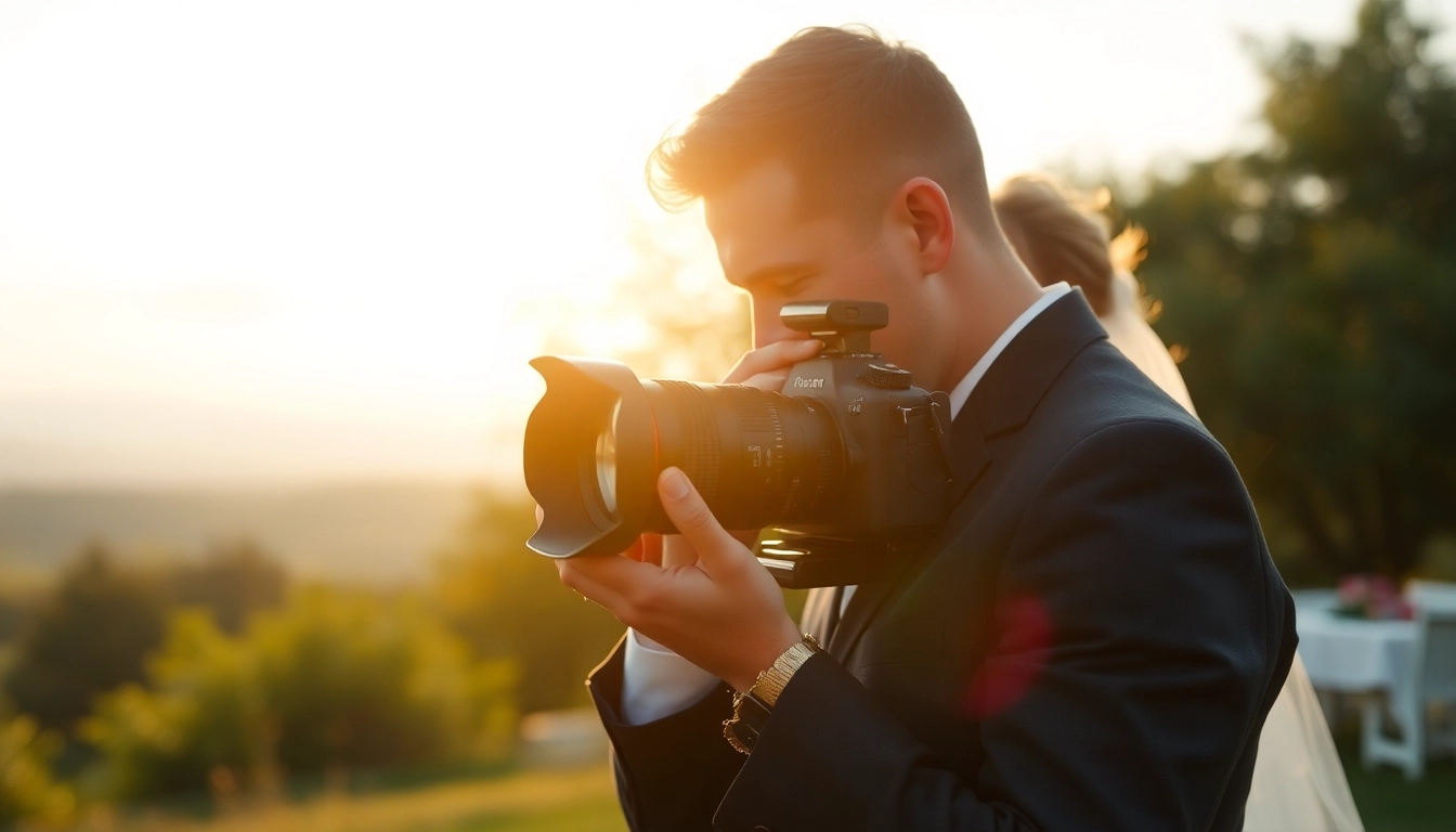 Professional eskuvo fotos capturing a natural moment during a wedding ceremony in soft natural light